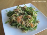 Bulgur salade met geroosterde courgette & gerookte zalm